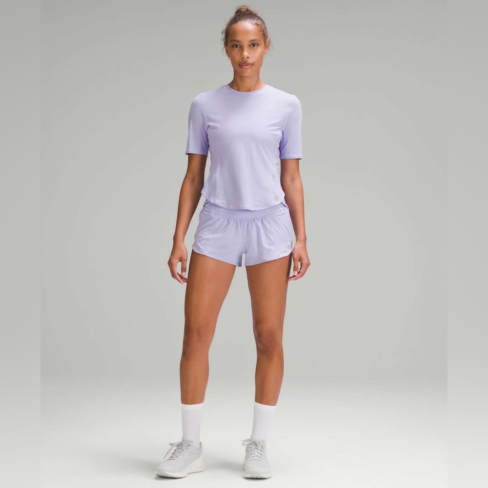 Lululemon UV Protection Fold-Over Running T-Shirt
Lilac Smoke